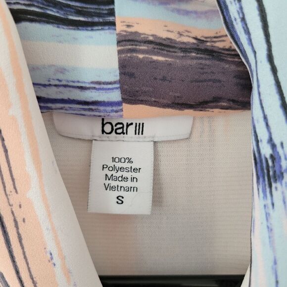 Bar III Multicolor Sleeveless Vertical Stripe Mini Dress - Picture 5 of 5